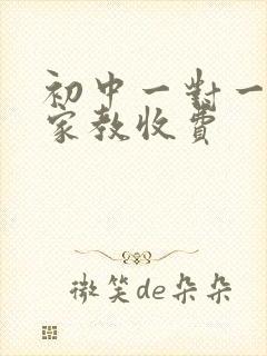 初中一对一上门家教收费