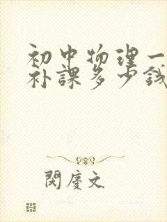 初中物理一对一补课多少钱