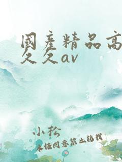 国产精品高潮久久久av