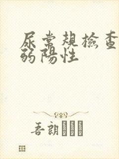 尿常规检查潜血弱阳性