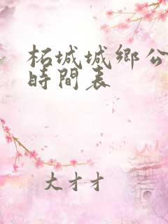 柘城城乡公交车时间表