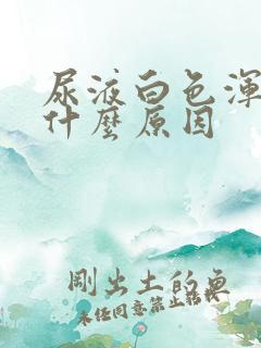 尿液白色浑浊是什么原因