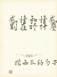 感情和情感的区别在于什么