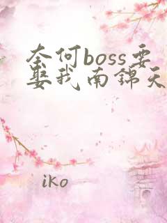 奈何boss要娶我南锦天