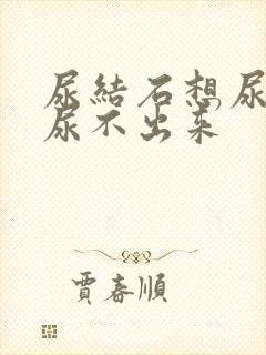 尿结石想尿但又尿不出来