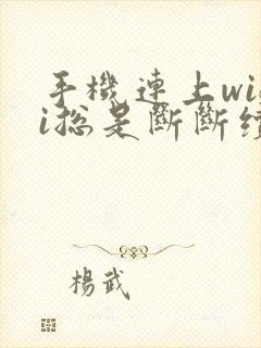 手机连上wifi总是断断续续的