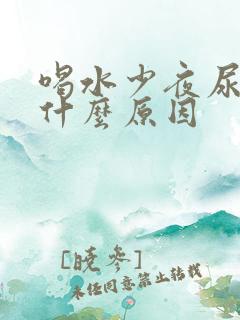 喝水少夜尿多是什么原因