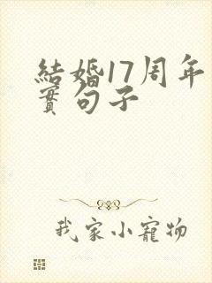 结婚17周年朴实句子