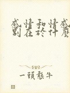 感情和情感的区别在于什么