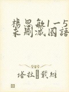 杨思敏1一5集未删减国语