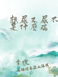 想尿又尿不出来是什么病