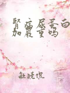 肾病尿蛋白3个加严重吗