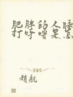 肥胖的人睡觉爱打呼噜是怎么解决