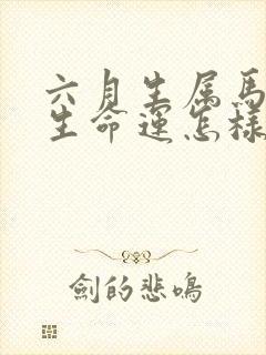 六月生属马人一生命运怎样