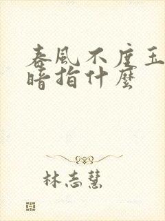 春风不度玉门关暗指什么