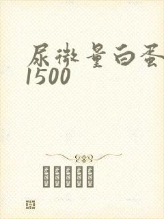 尿微量白蛋白高1500