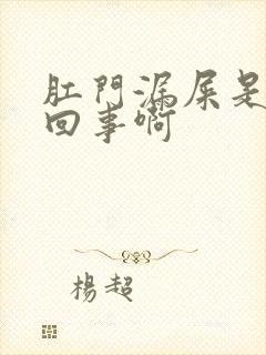 肛门漏屎是怎么回事啊