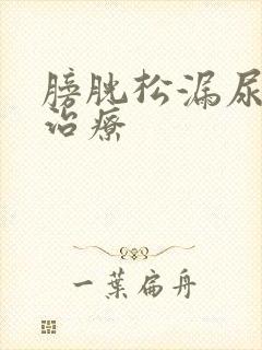 膀胱松漏尿怎么治疗