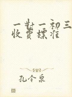 一对一初三辅导收费标准