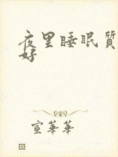 夜里睡眠质量不好