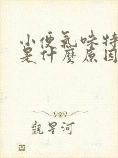 小便气味特别大是什么原因啊