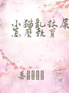 小猫乱拉屎拉尿怎么教育