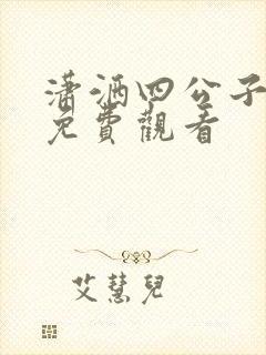 潇洒四公子短剧免费观看