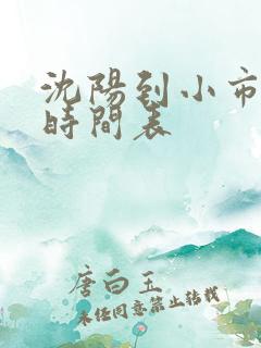 沈阳到小市客车时间表