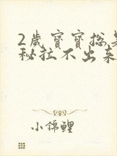 2岁宝宝总是便秘拉不出来怎么办