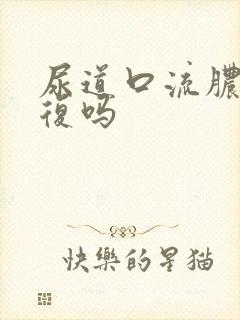 尿道口流脓能康复吗