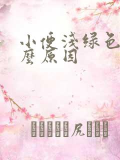 小便浅绿色是什么原因