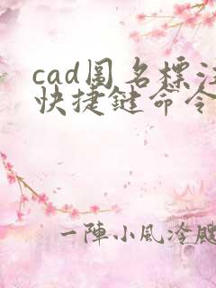 cad图名标注快捷键命令