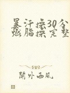 暴汗操30分钟燃脂操完整版女