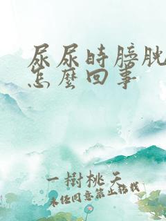 尿尿时膀胱疼是怎么回事