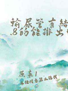 输尿管有结石0.8的能排出吗