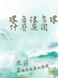 眼角很多眼屎是什么原因