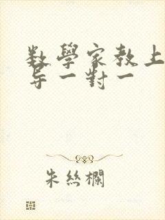 数学家教上门辅导一对一