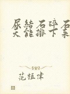 尿结石碎石后几天能排下来