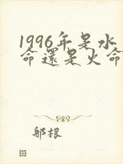 1996年是水命还是火命