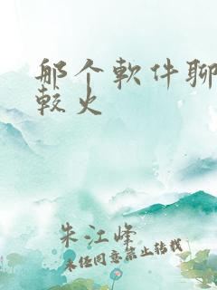 那个软件聊天比较火