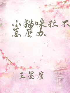 小猫咪拉不出尿怎么办