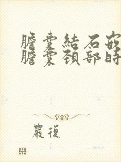 胆囊结石嵌顿于胆囊颈部时