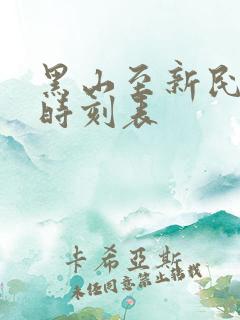 黑山至新民客车时刻表