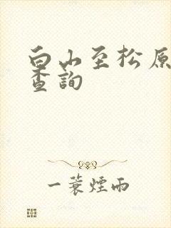 白山至松原客车查询