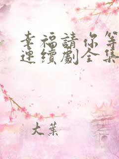 幸福请你等等我连续剧全集免费观看