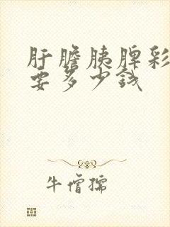 肝胆胰脾彩超需要多少钱