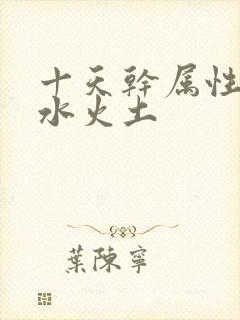 十天干属性金木水火土