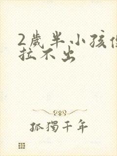 2岁半小孩便秘拉不出