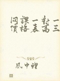 网课一对一收费价格表高三