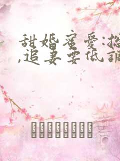 甜婚蜜爱:总裁,追妻要低调